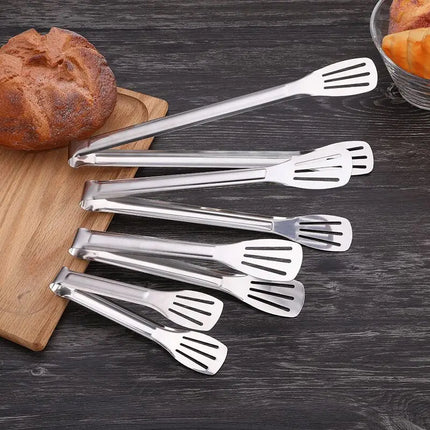Stainless Steel Food Tongs Pastry Meat Barbecue Clip Anti-Scald Tongs Frying Fish Spatula Clip Bread Clip Household Kitchen Tool