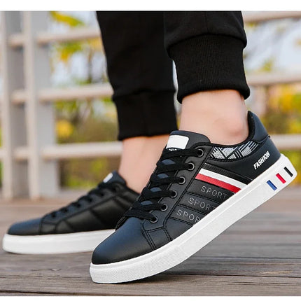 2024 Men's Casual Sneakers New Fashion Lace-up White Shoes Student Comfort Sports Plus Size Vulcanized Shoes Zapatillas De Hombre