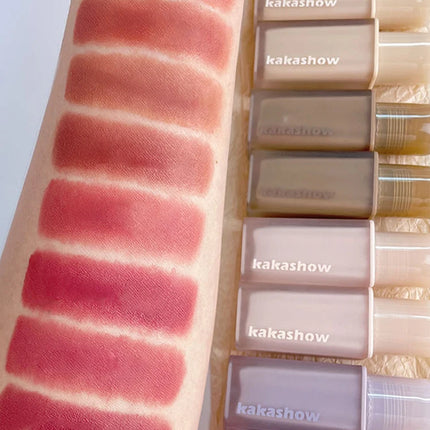 Matte Lip Glaze Nude Lipstick Matte Velvet Durable Gloss Velvet Liquid Lipstick Strong Makeup Red Waterproof Sexy