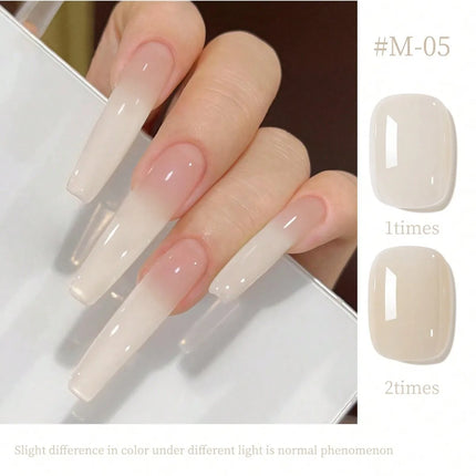 15ML Nude Nail Polish New Popular Senior Sense Of Nude Skin Colour Base   Ice Through The White Nail Shop Special Nail Glue