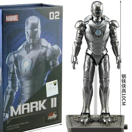 10-12CM Marvel Anime Figure Spiderman Hulk Iron Man Venom  Captain America Thanos Movable Joints PVC Dolls Toy Gift For Children