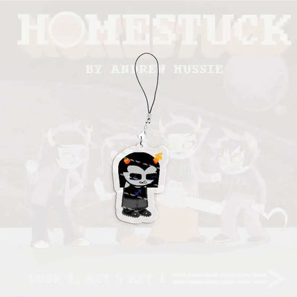 Cute Acrylic Homestuck Mobile Phone Charms Dave Strider John Egbert Karkat Small Pendant Phone Chain Keychain Fans Friends Gifts