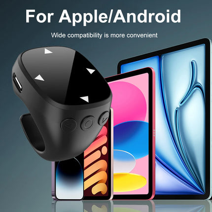 For TikTok Scrolling Ring BT 5.3 Video Scrolling Remote Control Page Turner Scroller Finger Remote for Android iOS iPhone iPad