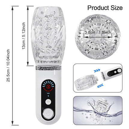 Automatic Rotating Vibrating Male Masturbator Cup Vibration Penis Pump Trainer Masturbation Cup Adult Sex Toys for Men Adults 18