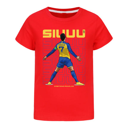 Summer Kid boy clothes Set Children Girls Football CR7 Star Printed T-shirts Topm Bottom Tracksuits