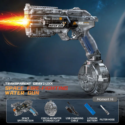 Automatic Electric Water Blaster with Light Large Capacity Water Toy for Kids Adults Outdoor Play