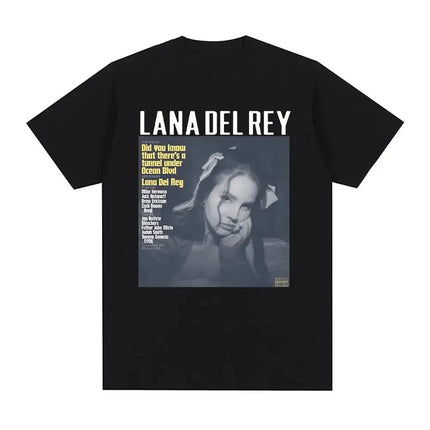 Singer Lana Del Rey Print T Shirt Women Fashion Hip Hop men's tshirts Streetwear Harajuku Short Sleeve T-Shirt Unisex summer tee