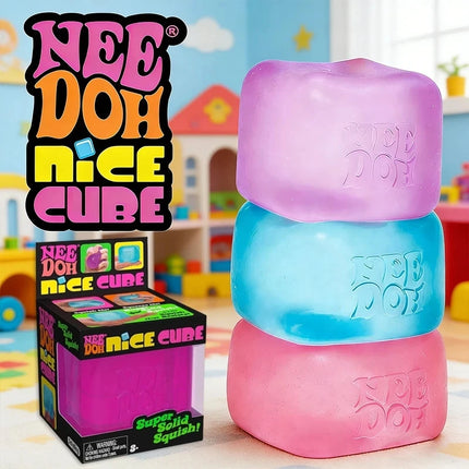 Schylling Needoh Gel Ice Cube Toy, Square Decompression Squishy Stress Ball, Vent Squeeze Toy, Stress Relief Sensory Fidget Toy
