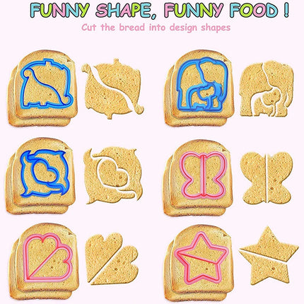 Sandwich Cutters Set for Children Food Cookies Bread Mold Maker Fruit and Vegetable Shapes Cutting Mould Baking Tools for Kids
