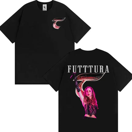 Singer TINI STOESSEL Futtura Album 2025 Tour T-shirt Men Women Fashion Aesthetic Retro Tee Shirt Cotton Casual Oversized T Shirt
