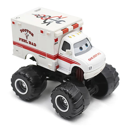 Cars Diseny Pixar Mater's Tall Tales Monster Truck Wrestler Tormentor Rastacarian Dr. Feel Bad Alloy Diecast Model Toy Car