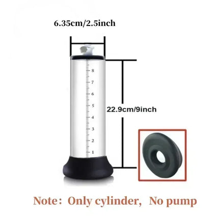 22/30cm Acrylic Penis Pump Accessories Vacuum Penis Enlarger Sex Toys For Man Cylinder Set Penis Enlargement Penile Trainer 18