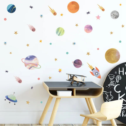 Star Rocket Star Children's Room Kindergarten Porch Home Room Decoration  Wall Decoration Wall Stickers  Wall Sticker Bedroom