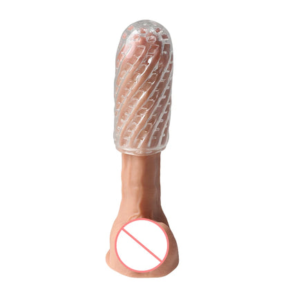 Masturbation for Men Penis Pleasent Aircraft Cup Device Soft Transparent Pocket Vaginal Sleeve Training 18 Adult Erotic Sex Toys