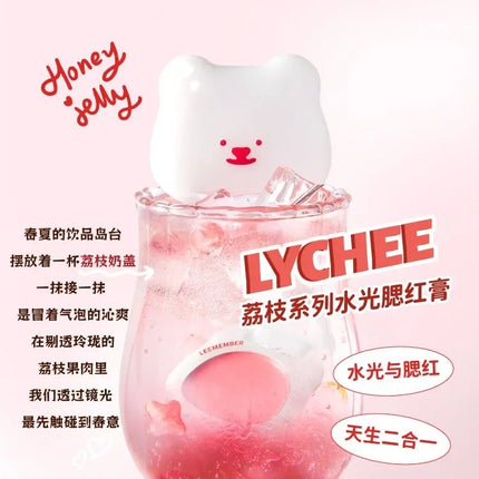LEEMEMBER Watery Blush Moisturizing Blusher Cream Monochrome Shimmer Cute Cosmetics Longlasting Jelly Face Blusher In Bar Makeup