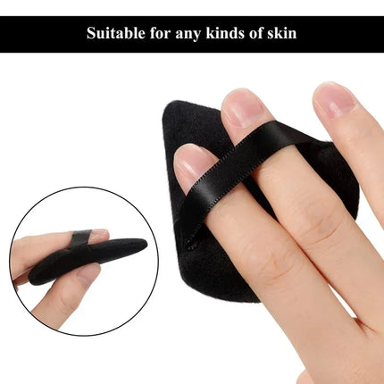 Short-pile Triangle Velvet Powder Puff Face Make Up Eyes Contouring Shadow Cosmetic Washable Mini Velvet Foundation Puffs Women