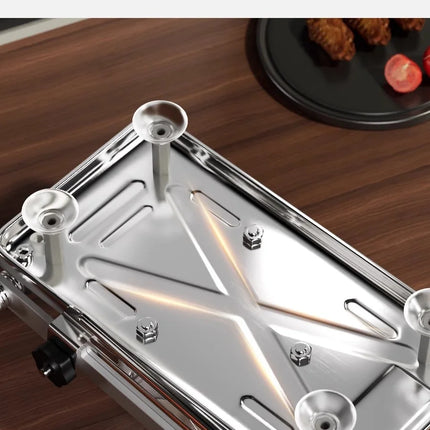 GIANXI Mutton Roll Slicer Machine Stainless Steel Meat Slicer Beef Thin Slice Frozen Meat Household Barbecue Hot Pot Cooking