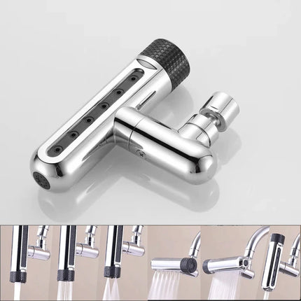 New Kitchen Waterfall Three-mode Universal Swivel Extension Faucet Splash-proof Nozzle Sink Multi-function