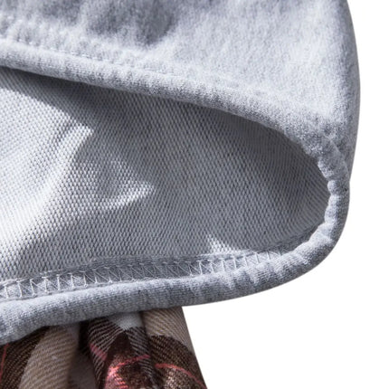 Autumn Hot Sale Of The Season Men's Plaid Hooded Casual Shirt Independent Station Cross-Border Checkered Hoodie Style Floral Patchwork