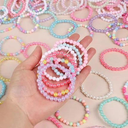 10/20/30Pcs Colorful Beads Bracelet Kids Girls Birthday Party Favors Goodie Pinata Filler Baby Shower Wedding Guest Treat Gifts