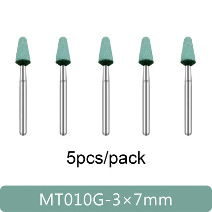 5pcs Dental Polisher Ceramic Diamond Grinding Head Stone Zirconia Ceramics Emax Crowns Grinder Quick Polishing Burs