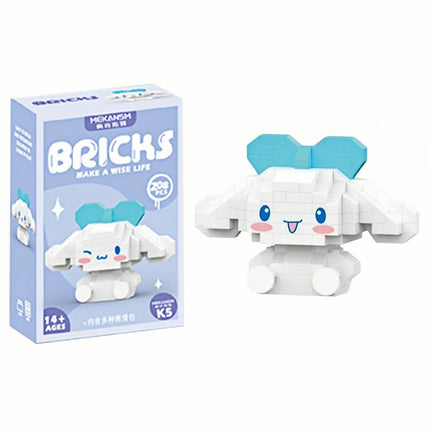 99 style SANRIO Hello Kitty Building Blocks Cartoon Figures Kuromi Bricks My Melody Children's Assembly Toys Cinnamoroll Gift