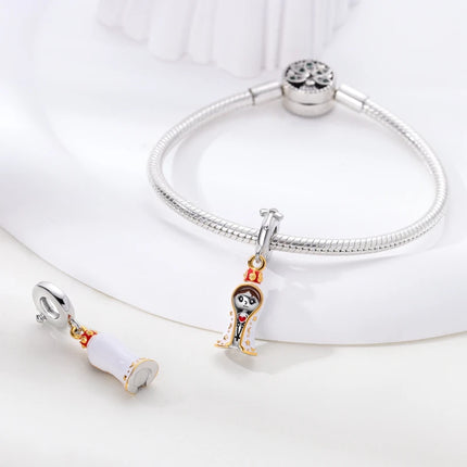 925 sterling silver boys and girls lovers pendant charms Fit 4MM hole diameter bracelet charm beads necklace Diy female jewelry