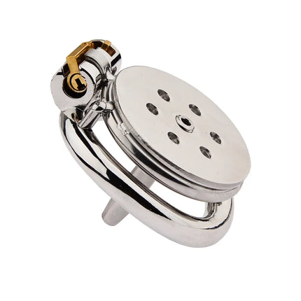 Male Super Mini Chastity Cage Device Stainless Steel Penis Cage Cock Ring Chastity Lock Sex Toys For Men BDSM Sissy