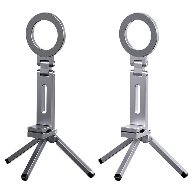 For Magsafe Airplane Phone Holder Foldable Tripod Portable Magnetic Phone Holder 360 Rotating Travel Phone Stand