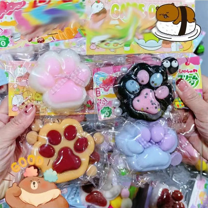 Mochi Taba Squishy NEW Fidget Toy Anti-stress Mini Kawaii Cat Paw TPR Small Cat Paw Cute Pink Cat Foot Pinch Decompression Toy