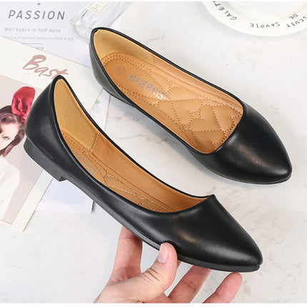 New Flat Heel Pointed Toe Flat Shoes Korean Style Fashionable Shallow Mouth Large-Size Casual Shoes Comfortable And Breathable