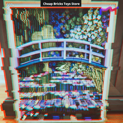 3179pcs Bricks Assemble Toy Cheapest Paintings Model Water Lily Pond and Japanese Arch Bridge Building Blocks for Adults Gifts