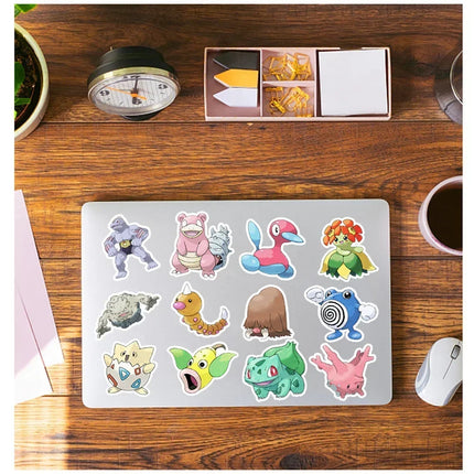 100/200Pcs Kawaii Pikachu Pokemon Stickers for Laptop Phone Suitcase Skateboard Guitar Cute Cartoon Stickers Kid Gift Toys