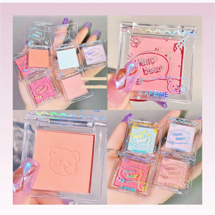 Monochrome Blush Palette Rose Hawthorn Cheek Tint Blusher Powder Natural Face Makeup Matte Peach Rouge Contour Shadow Palette