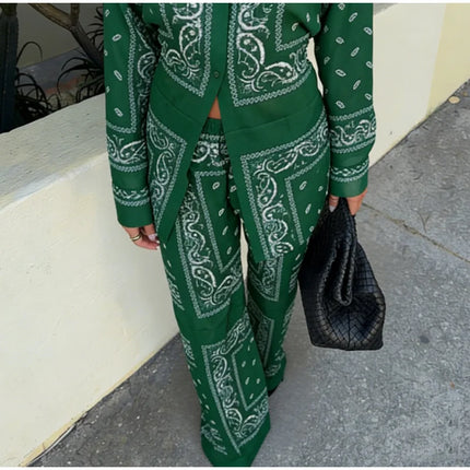 Fashion Lightweight Floral Print Oversized Coat & Square Scarf Skirt & Long Pants For Women Lady 2026 Holiday Streetwear Outfits