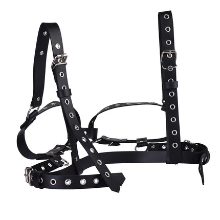 LICKER Erotic Bra With Nipple Clamp Bust Teating Chest Binder Body Harness Breast Bondage Belt Chest Bandage BDSM Slave Flirting