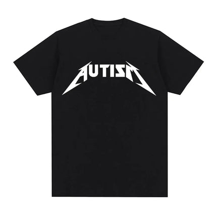 Autism Skeleton Meme T Shirt Humor Funny Skull Men Women Fashion Hip Hop T-shirt Casual Cotton Short Sleeve Oversized T-shirts