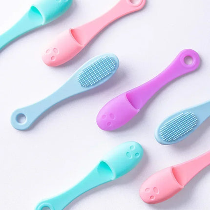 Silicone Nose Brush Facial Pore Cleaner Portable Blackhead Double-sided Massage Brushes Beauty Cleaning Tool Facial Nasal Scrub