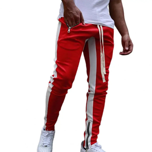 2026 New Men's Sports Pants with Side Zippers and Ankle Cuffs, Slim Fit Men's Pants, Fitness Sportswear, Hip-Hop Sportswear