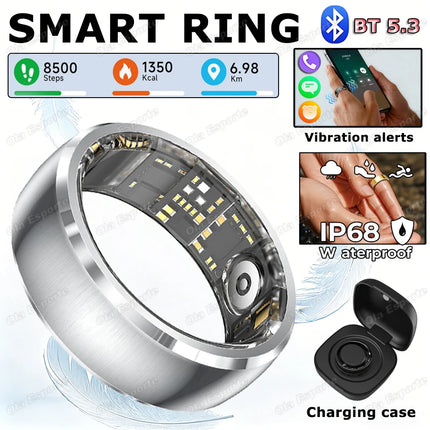 2026 Incoming Call Vibration Alerts Smart Ring Gesture Control Messages Alarms Vibration Health Monitoring Smartring Women Men