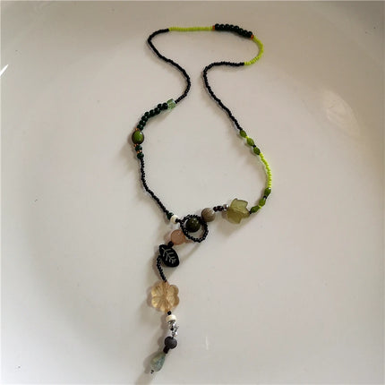 Kpop Boho Colorful Cherry Heart Star Pendant Peart Choker Necklace For Women Sweet Aesthetic Y2K Harajuku Jewelry Accessories