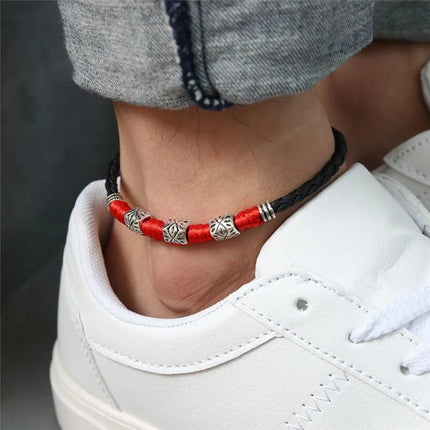 Minimalist Unisex Ankle Bracelet |Lightweight Handmade Rope Anklet,Adjustable Barefoot Style for Daily Wear,Beach,Casual Outfit