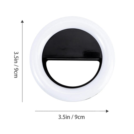 1Set Adjustable LED Ring Light Makeup Fill Light for Video Chat Live Streaming Photography Selfie Brightening Face Slimming