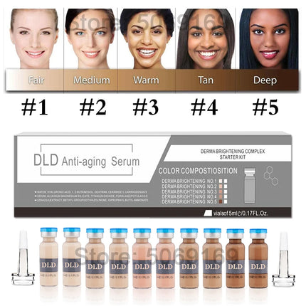 Korea 5ml BB Cream Glow Ampoule Starter Kit Semi-permanent Niacinamide Foundation Concealer Moisturising Cream Skin Care