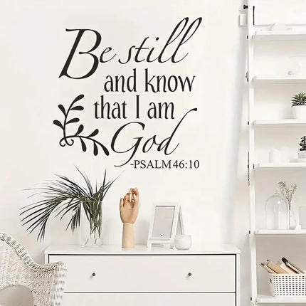 1 pc be still and know that I am a god bible verse Wall Sticker Self Adhesive Vinyl Waterproof Wall Art Decal for home porch