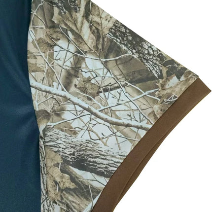 New Color Blocking Camouflage Printed Short Sleeved Polo Shirt Summer Fashion Men's Wolf Print Casual Sports T-Shirt