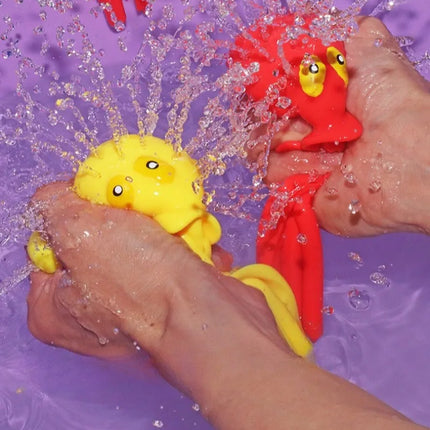 Children's Sensory Floating Water Squeeze Bath Octopus Stress Relief Toy, Suitable For Summer Swimming Pool And Bath Play