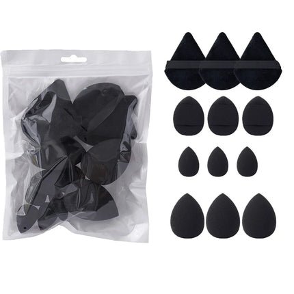 12Pcs Soft All-Purpose Makeup Sponge Set 4Types Beauty Tools Cosmetic Puff Dry Wet Dual Use Foundation Sponges Powder Puff