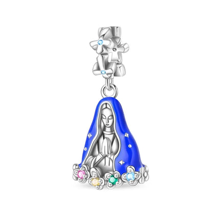 Original New 925 Sterling Silver Prayer Virgin Mary Charms Beads Fit Necklace Bracelet Accessory DIY Jewelry For Women Gift