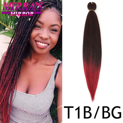 Synthetic Easy Braiding Hair Pre Stretched Ombre Crochet Braids Hair Extension Long Yaki Straight Jumbo Braid 16/30/36/42/48inch